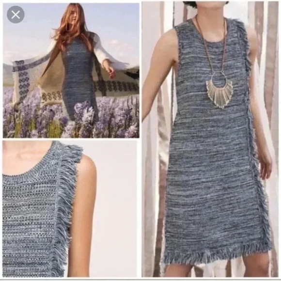 Anthropologie‎ Holding Horses Fringed
Sweater Dress Sz M - Picture 3 of 15